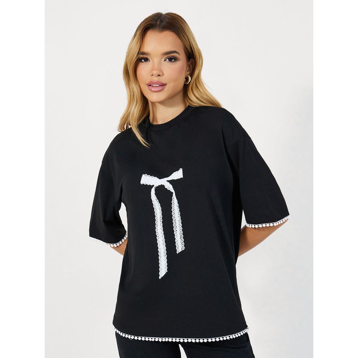 Styli Graphic Print Dropped Shoulder Oversized T-shirtâ€‹-women-clothing-tshirts-image-1