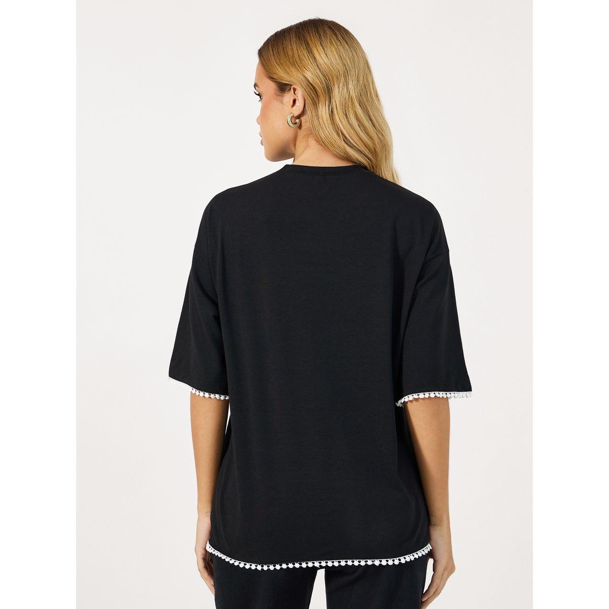 Styli Graphic Print Dropped Shoulder Oversized T-shirtâ€‹-women-clothing-tshirts-image-4