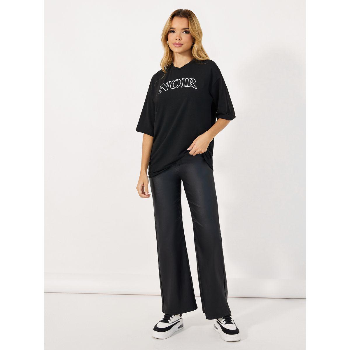 Styli Slogan Print Round Neck Oversized T-Shirt-women-clothing-tshirts-image-2
