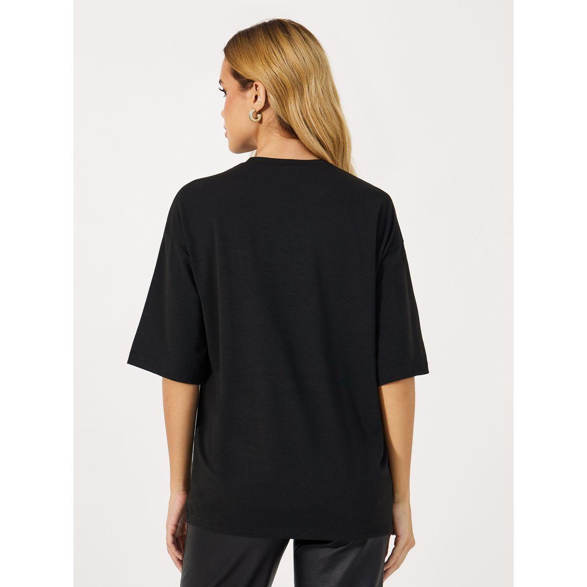 Styli Slogan Print Round Neck Oversized T-Shirt-women-clothing-tshirts-image-4