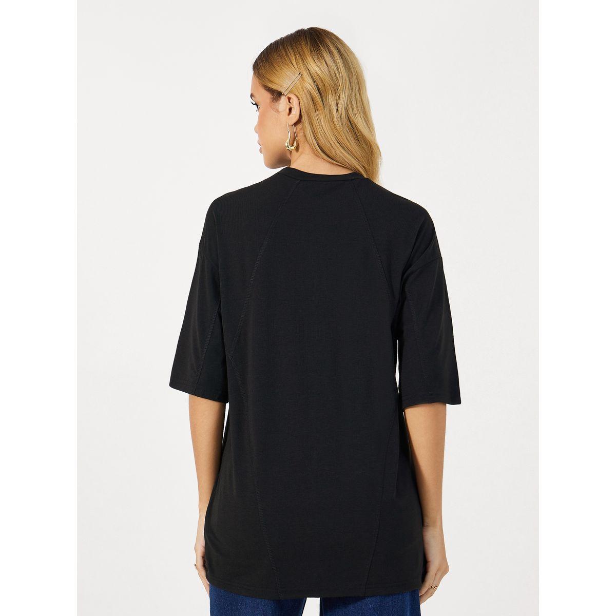 Styli Solid Round Neck Oversized T-Shirt-women-clothing-tshirts-image-5