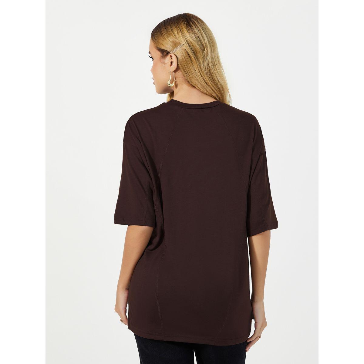 Styli Solid Round Neck Oversized T-Shirt-women-clothing-tshirts-image-4