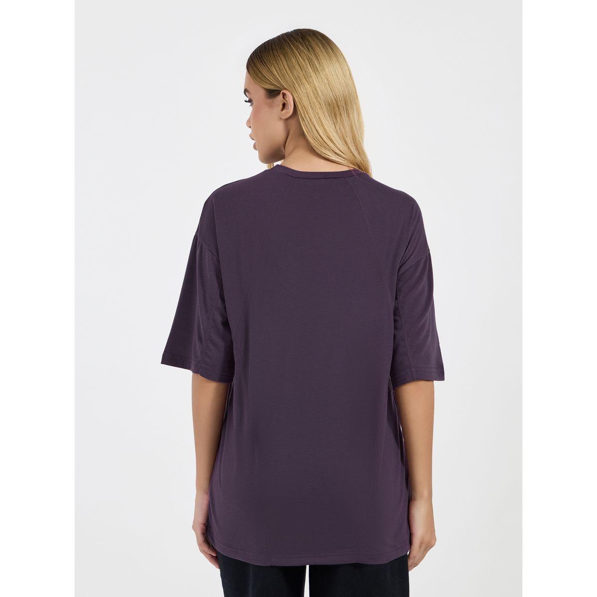 Styli Solid Round Neck Oversized T-Shirt-women-clothing-tshirts-image-5