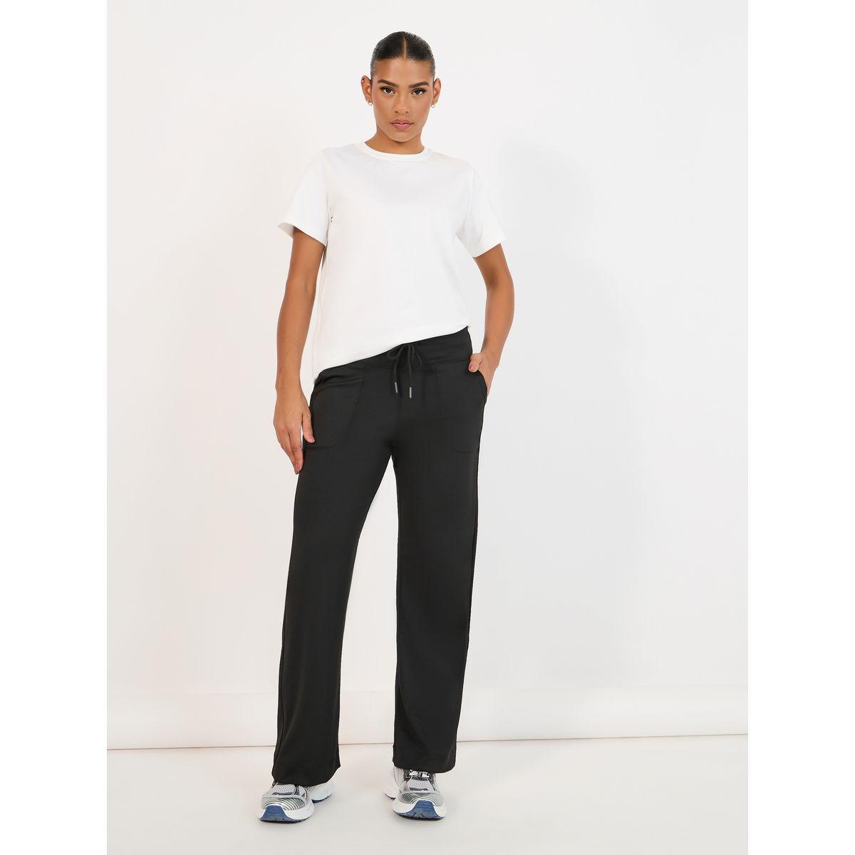 بنطال رياضي بقصة مستقيمة ورباط خصر-women-clothing-sportswearandactivewear-bottoms-image-1
