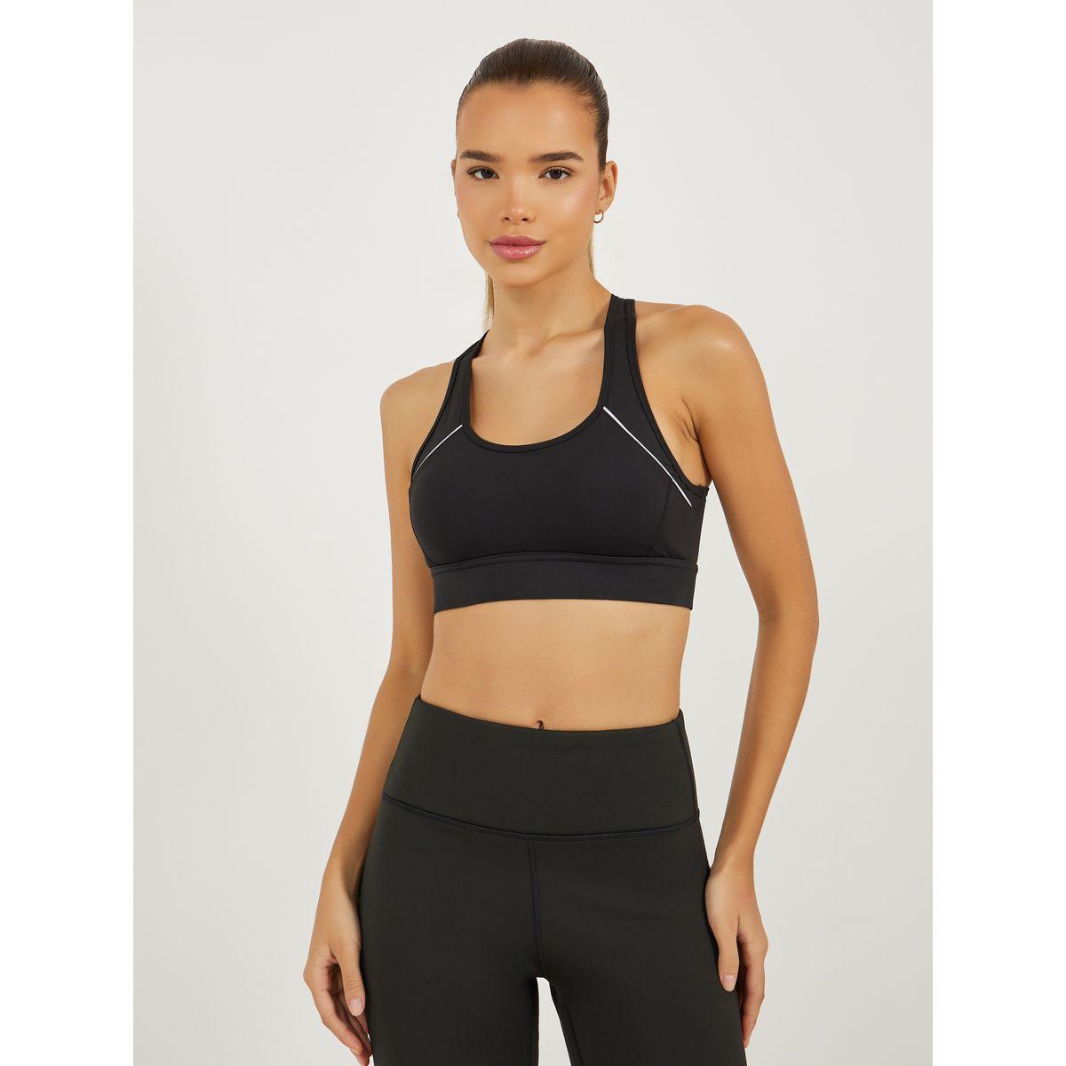 صدرية رياضية بشريط عاكس للإضاءة ونمط ريسر باك-women-clothing-sportswearandactivewear-sportsbras-image-1