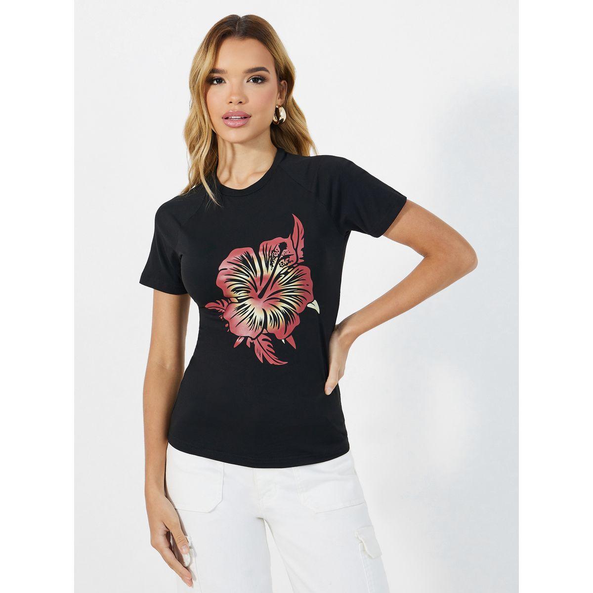 Styli Graphic Print Round Neck T-Shirt-women-clothing-tshirts-image-1