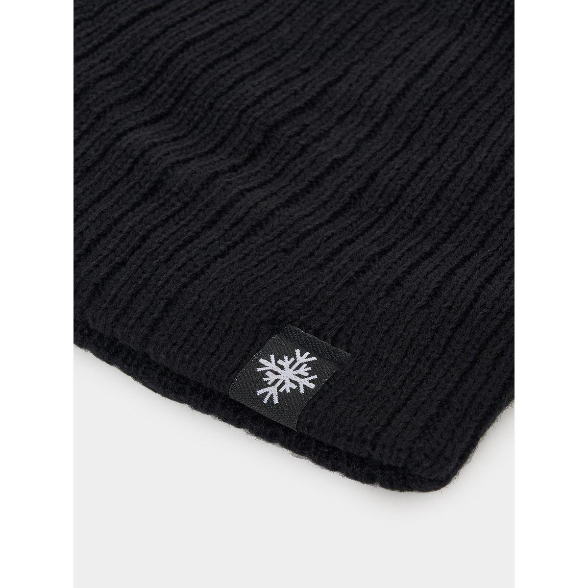 Styli Solid Knit Beanie-men-caps-image-4