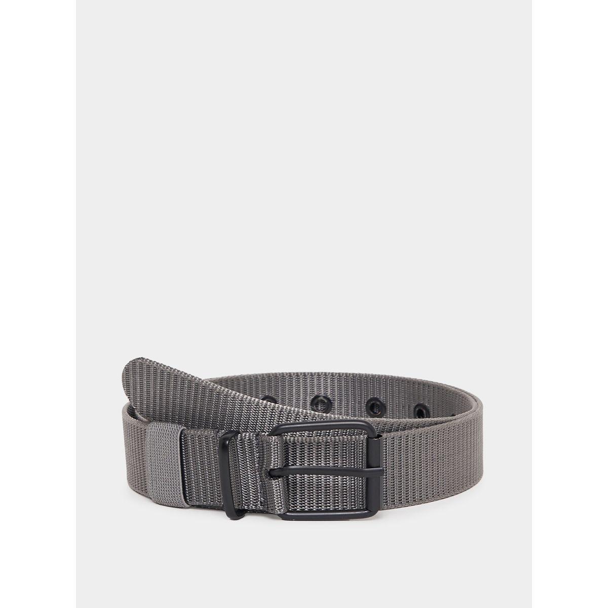 Styli Textured Eyelet Belt with Pin Buckle Closure-men-beltsandwallets-belts-image-1