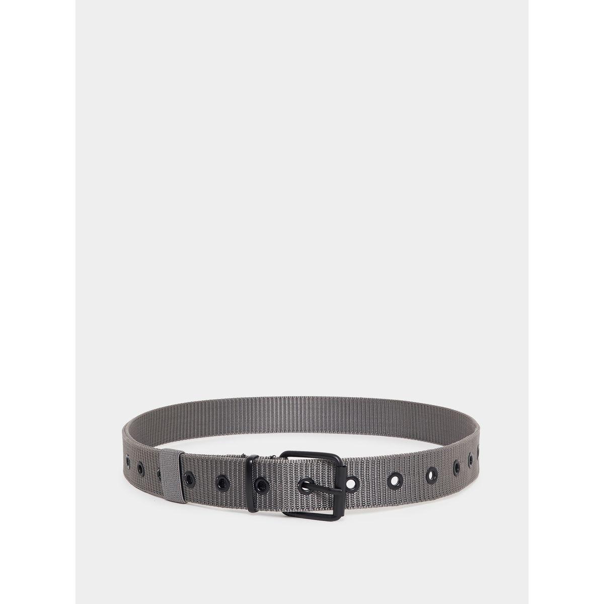 Styli Textured Eyelet Belt with Pin Buckle Closure-men-beltsandwallets-belts-image-2