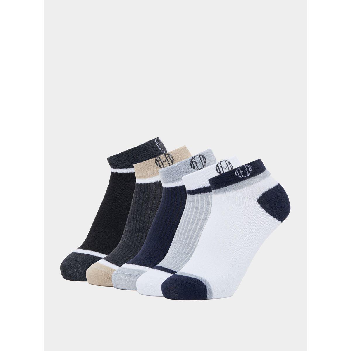 Styli Set of 5 - Contrast Detail Ankle Socks-men-socks-image-1