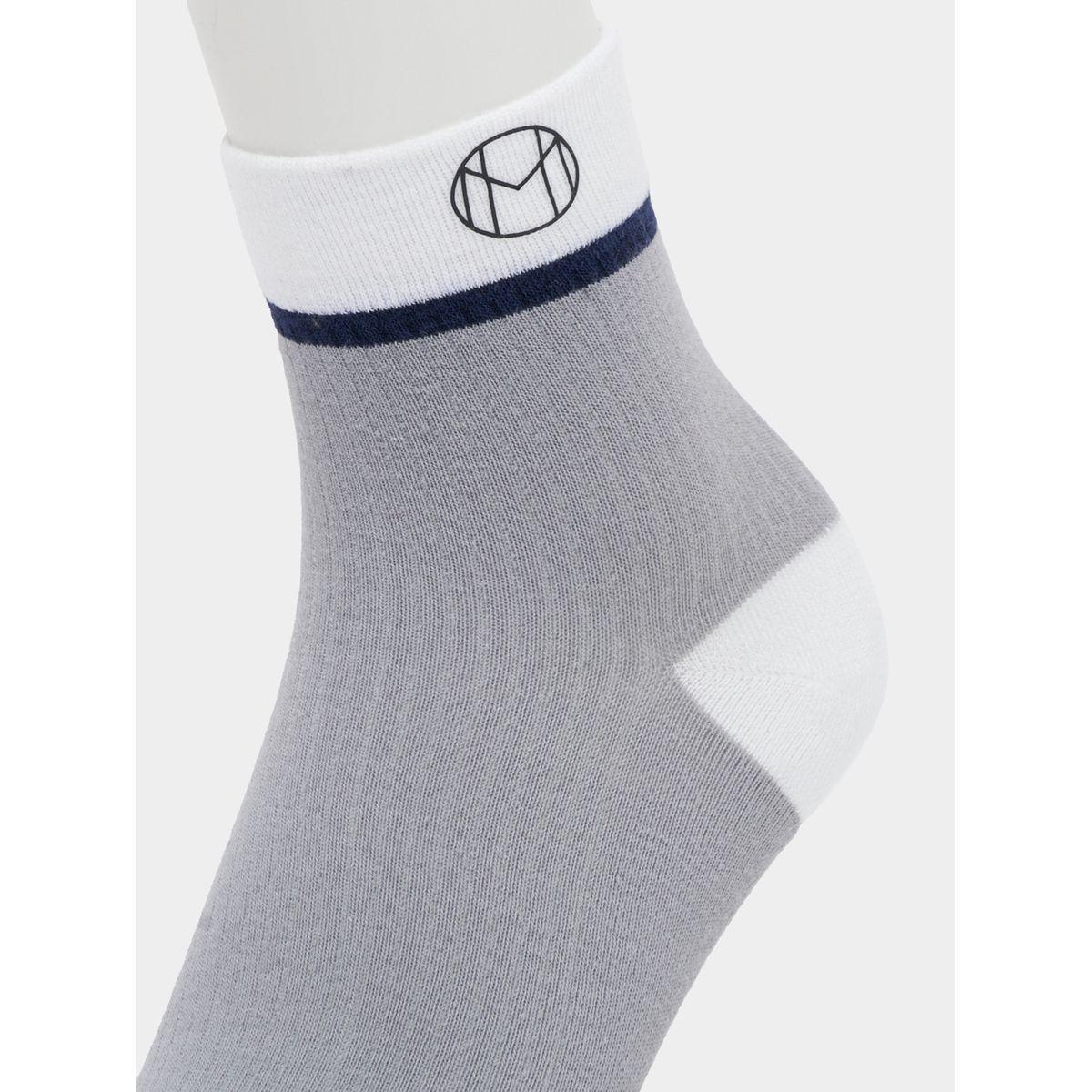 Styli Set of 5 - Contrast Cuff Detail Quarter Socks-men-socks-image-11