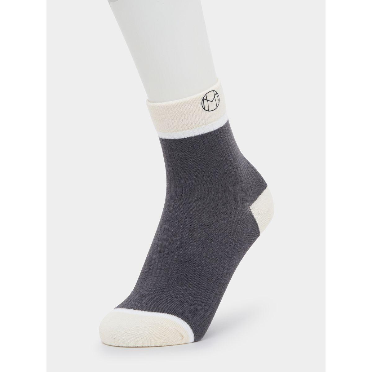 Styli Set of 5 - Contrast Cuff Detail Quarter Socks-men-socks-image-2