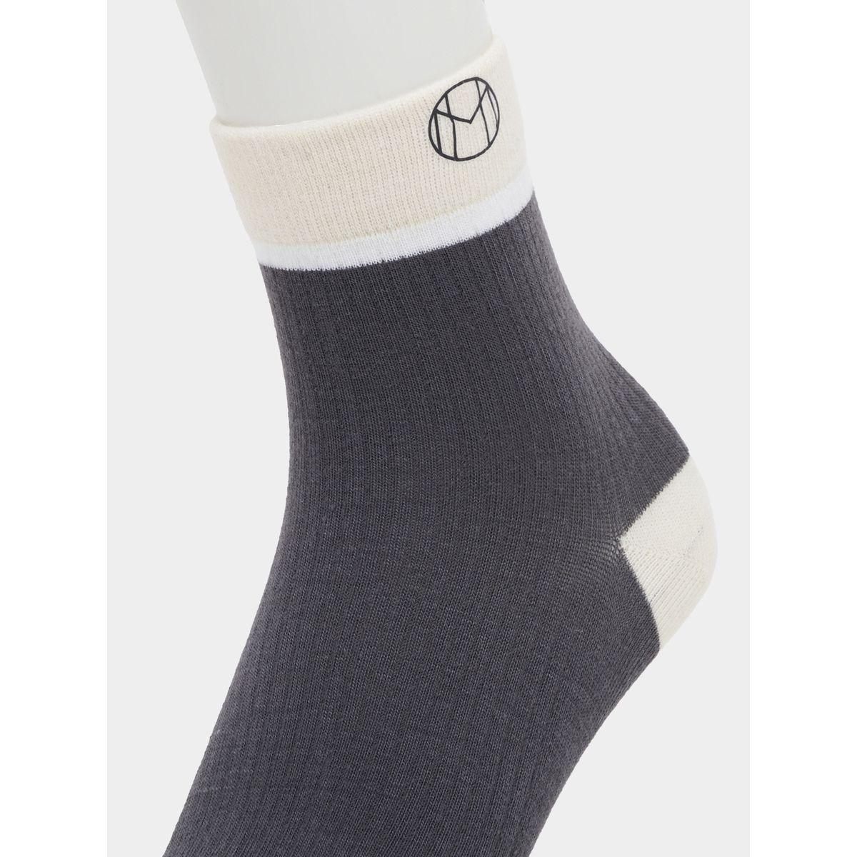 Styli Set of 5 - Contrast Cuff Detail Quarter Socks-men-socks-image-3