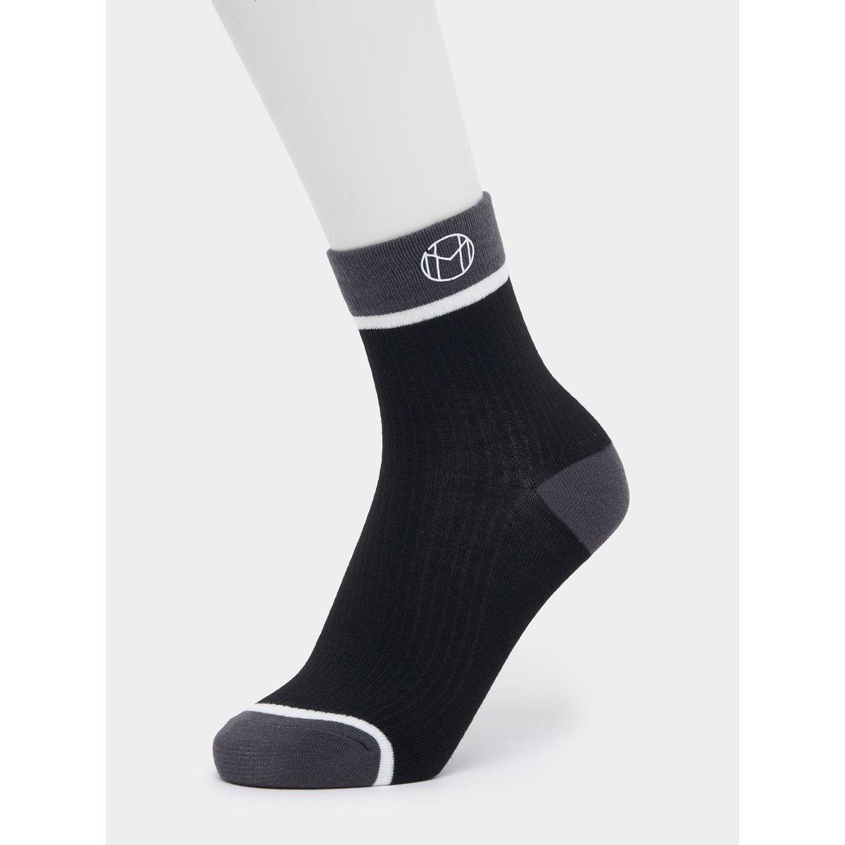 Styli Set of 5 - Contrast Cuff Detail Quarter Socks-men-socks-image-4
