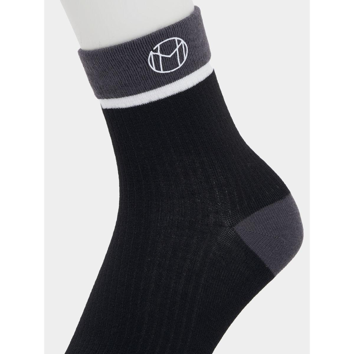 Styli Set of 5 - Contrast Cuff Detail Quarter Socks-men-socks-image-5
