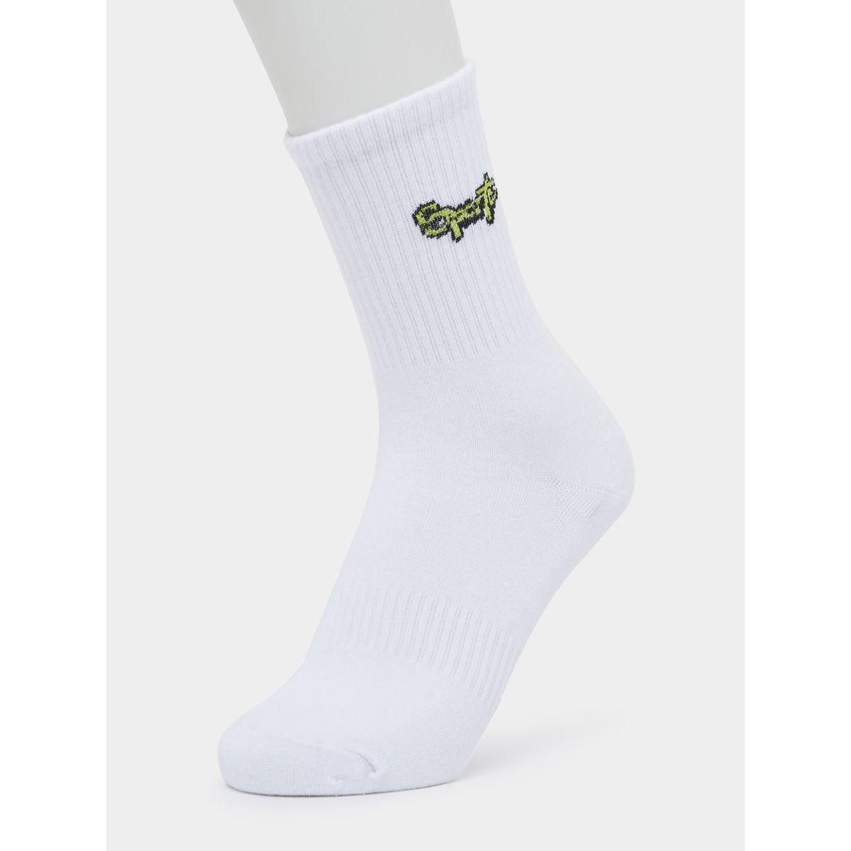 Styli Set of 3 - Contrast Print Detail Ribbed Crew Socks-men-socks-image-2