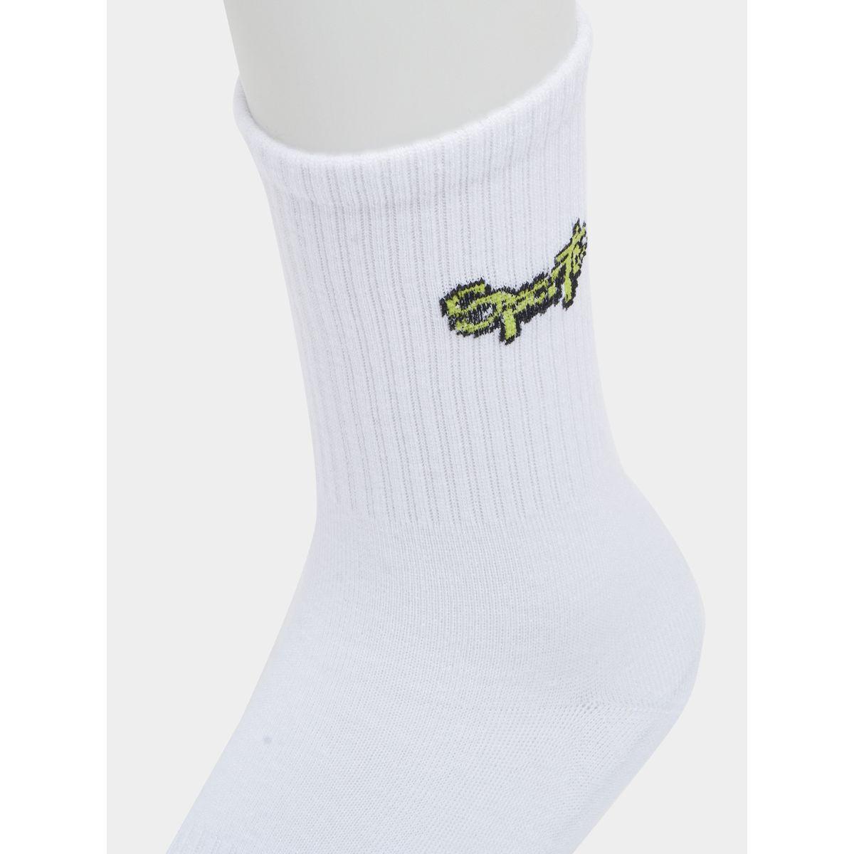Styli Set of 3 - Contrast Print Detail Ribbed Crew Socks-men-socks-image-3