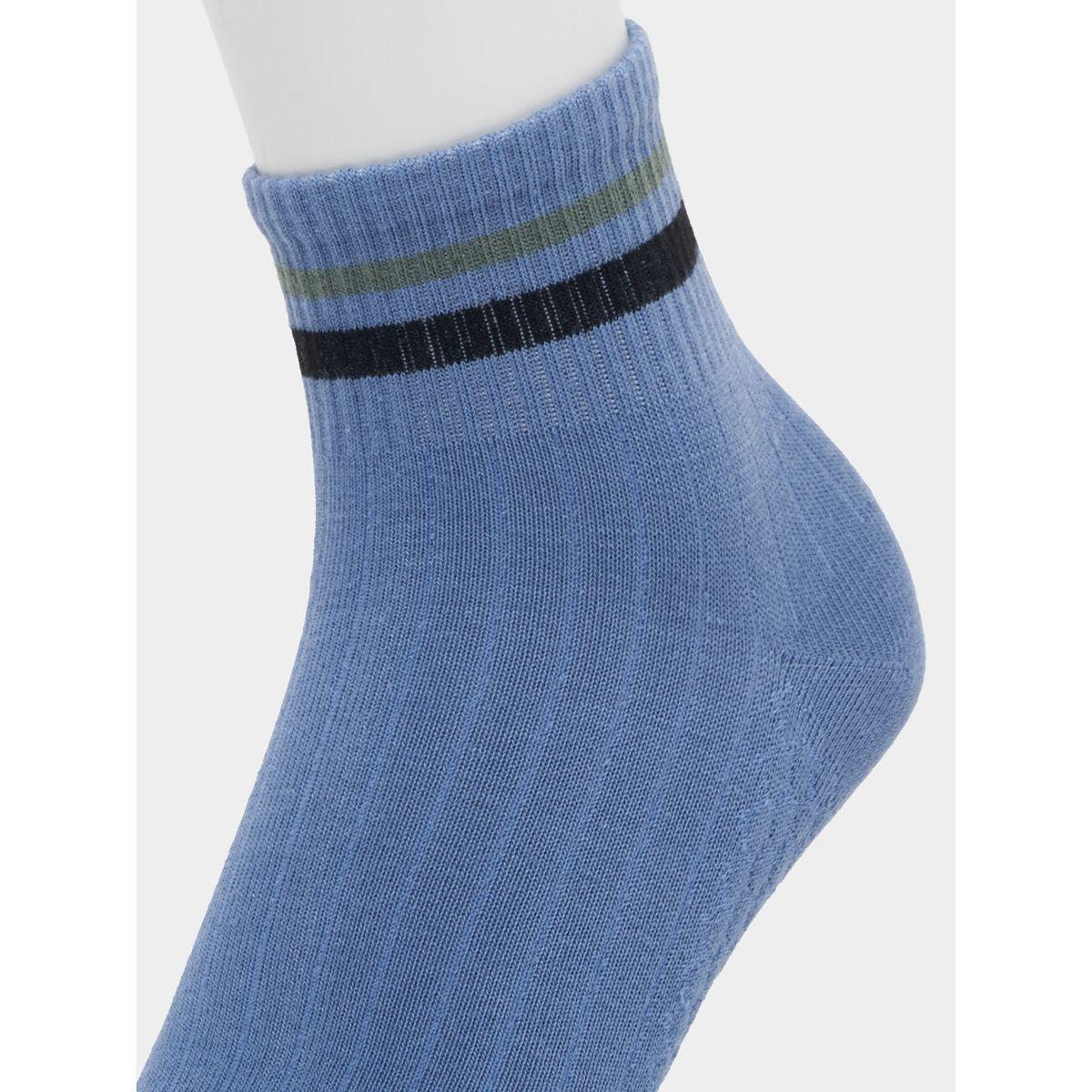 Styli Set of 5 - Striped Cuff Quarter Socks-men-socks-image-7