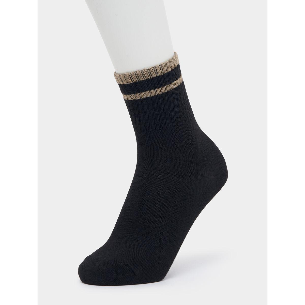 Styli Set of 3 - Striped Cuff Detail Crew Socks-men-socks-image-4
