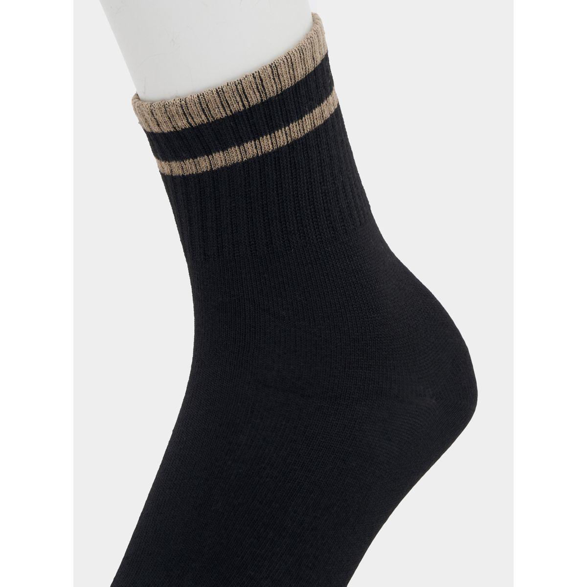 Styli Set of 3 - Striped Cuff Detail Crew Socks-men-socks-image-5