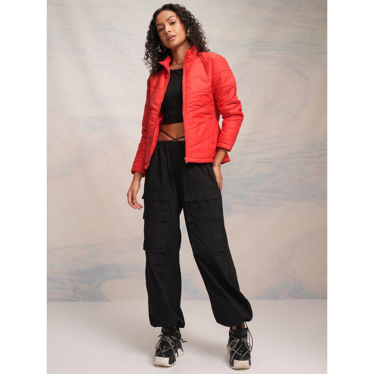 Tokyo Talkies X Styli  High Neck Long Sleeves Padded Jacket-women-winterwear-coatsandjackets-jackets-image-2