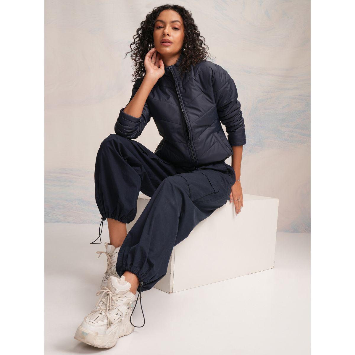 جاكيت منفوخ بياقة عالية وأكمام طويلة طوكيو توكيز × ستايلي-women-winterwear-coatsandjackets-jackets-image-2
