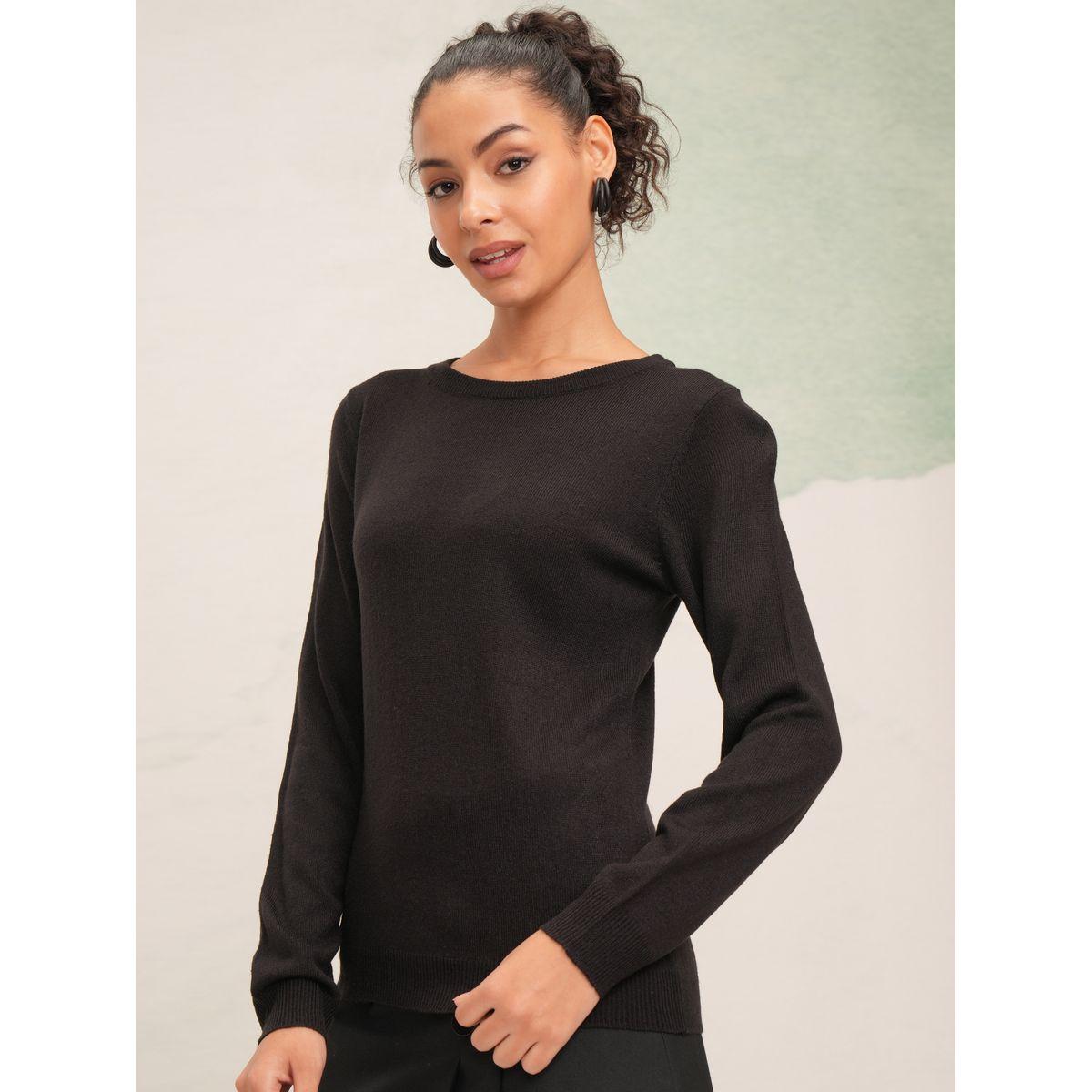 Tokyo Talkies X Styli  Round Neck Long Sleeves Sweater-women-winterwear-cardigansandjumpers-jumpers-image-4