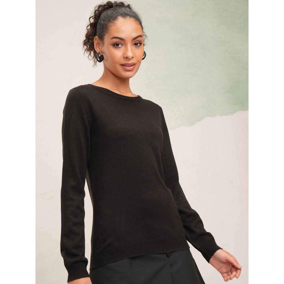 Tokyo Talkies X Styli  Round Neck Long Sleeves Sweater-women-winterwear-cardigansandjumpers-jumpers-image-6