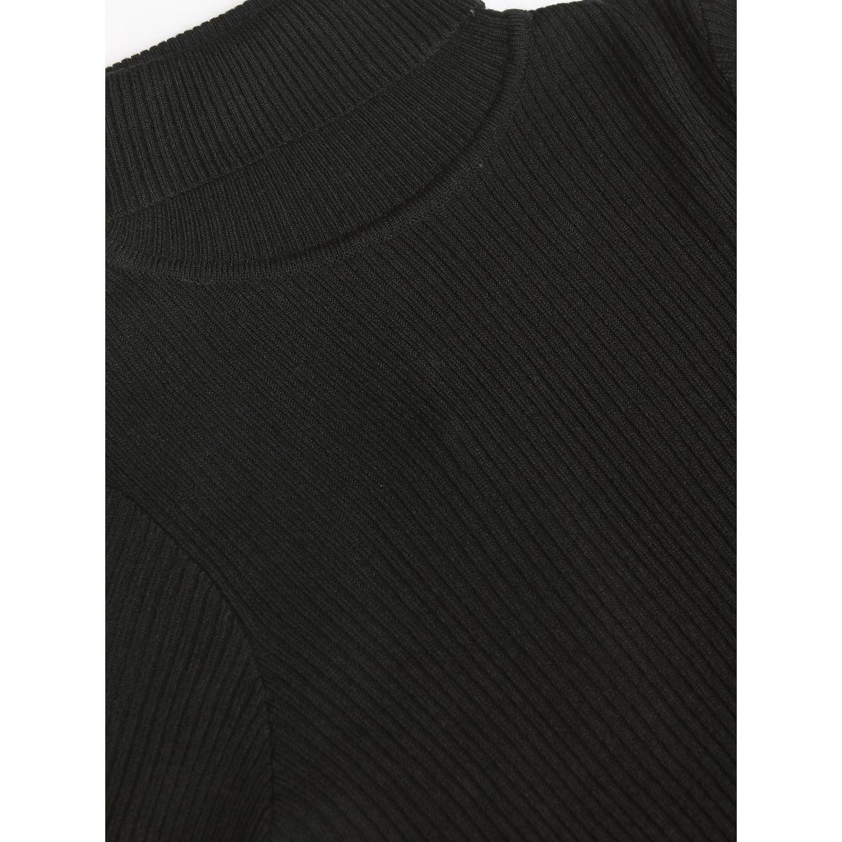 Tokyo Talkies X Styli  Turtle Neck Long Sleeves Knitted Sweater-women-winterwear-cardigansandjumpers-jumpers-image-7
