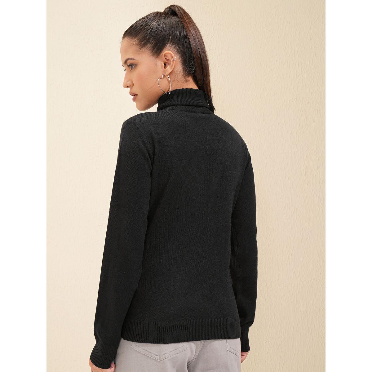 سويتر محبوك بياقة عالية وأكمام طويلة طوكيو توكيز × ستايلي-women-winterwear-cardigansandjumpers-jumpers-image-3