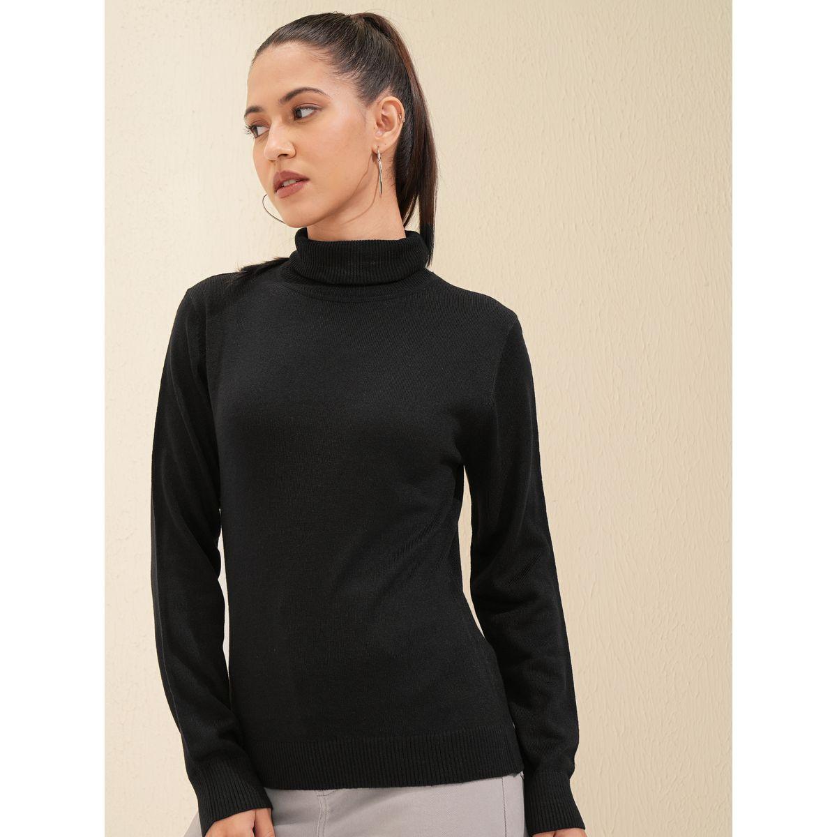 سويتر محبوك بياقة عالية وأكمام طويلة طوكيو توكيز × ستايلي-women-winterwear-cardigansandjumpers-jumpers-image-4