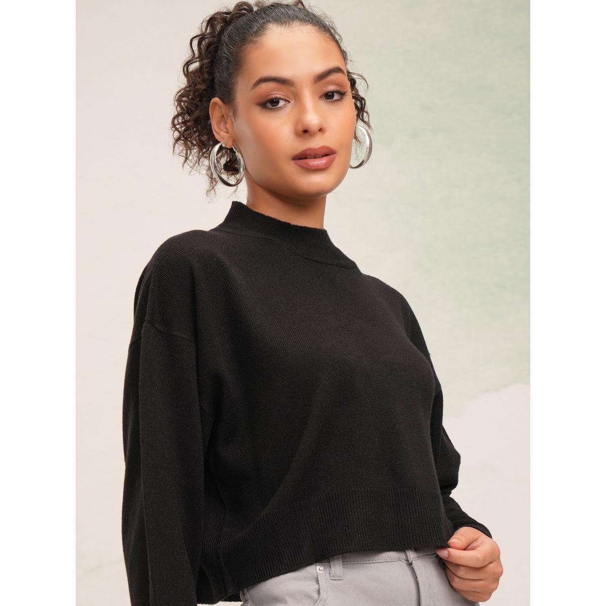 Tokyo Talkies X Styli  Solid High Neck Sweater-women-clothing-cardigansandjumpers-jumpers-image-1