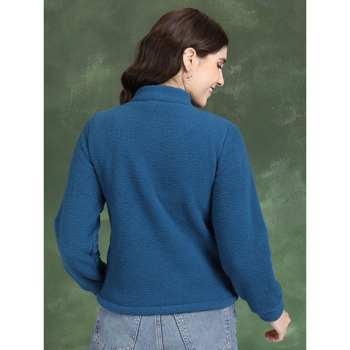 Tokyo Talkies X Styli  Zipper Front Faux Fur Trim Detail Bomber Jacket-women-winterwear-coatsandjackets-jackets-image-3