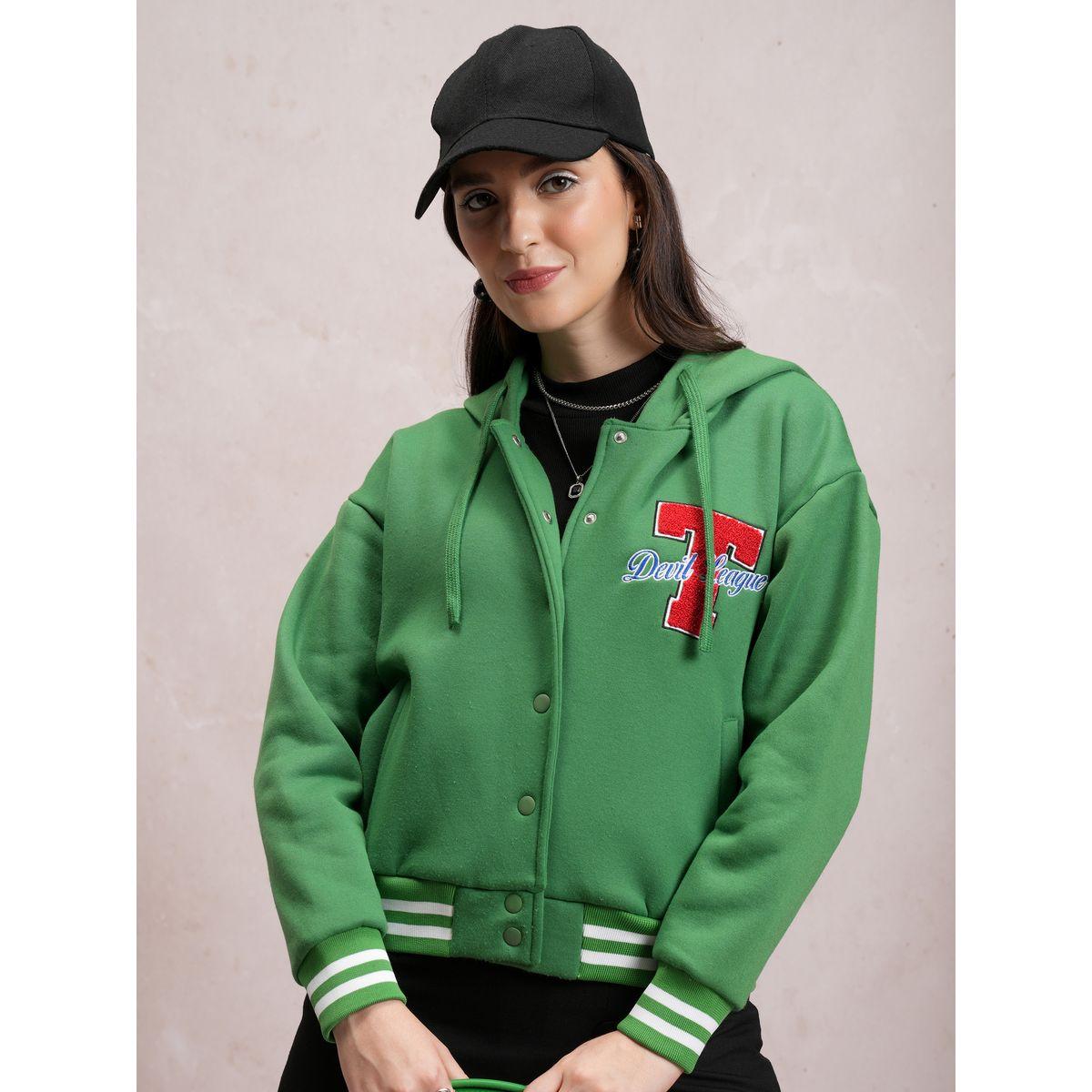 Tokyo Talkies X Styli  Embroidered Hooded Varsity Jacket-women-winterwear-coatsandjackets-jackets-image-1