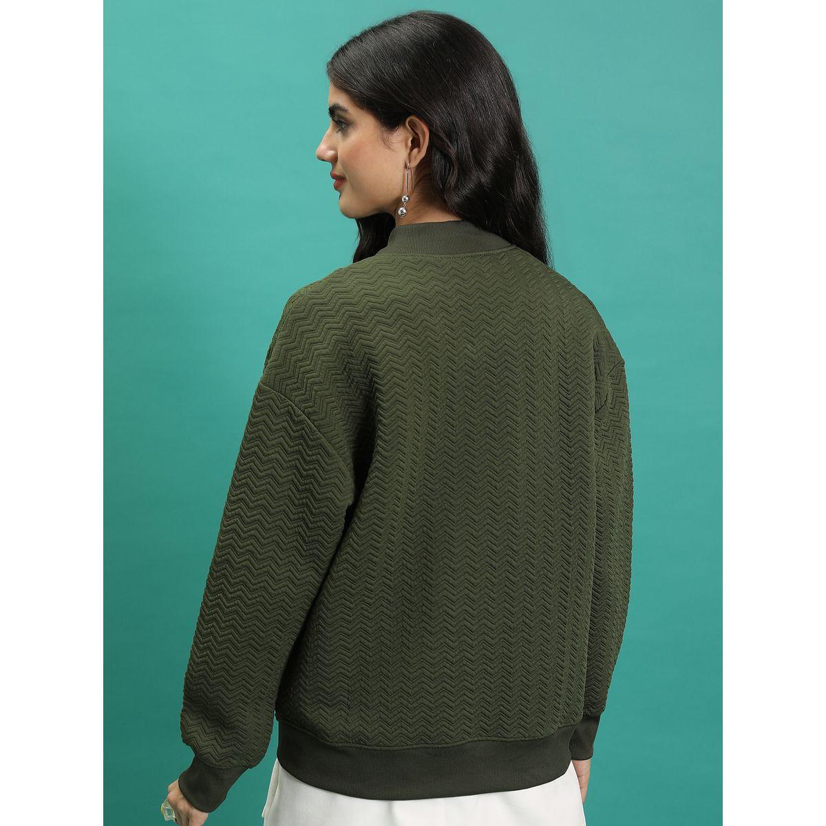 Tokyo Talkies Zipper Front Textured Bomber Jacket-women-winterwear-coatsandjackets-jackets-image-3