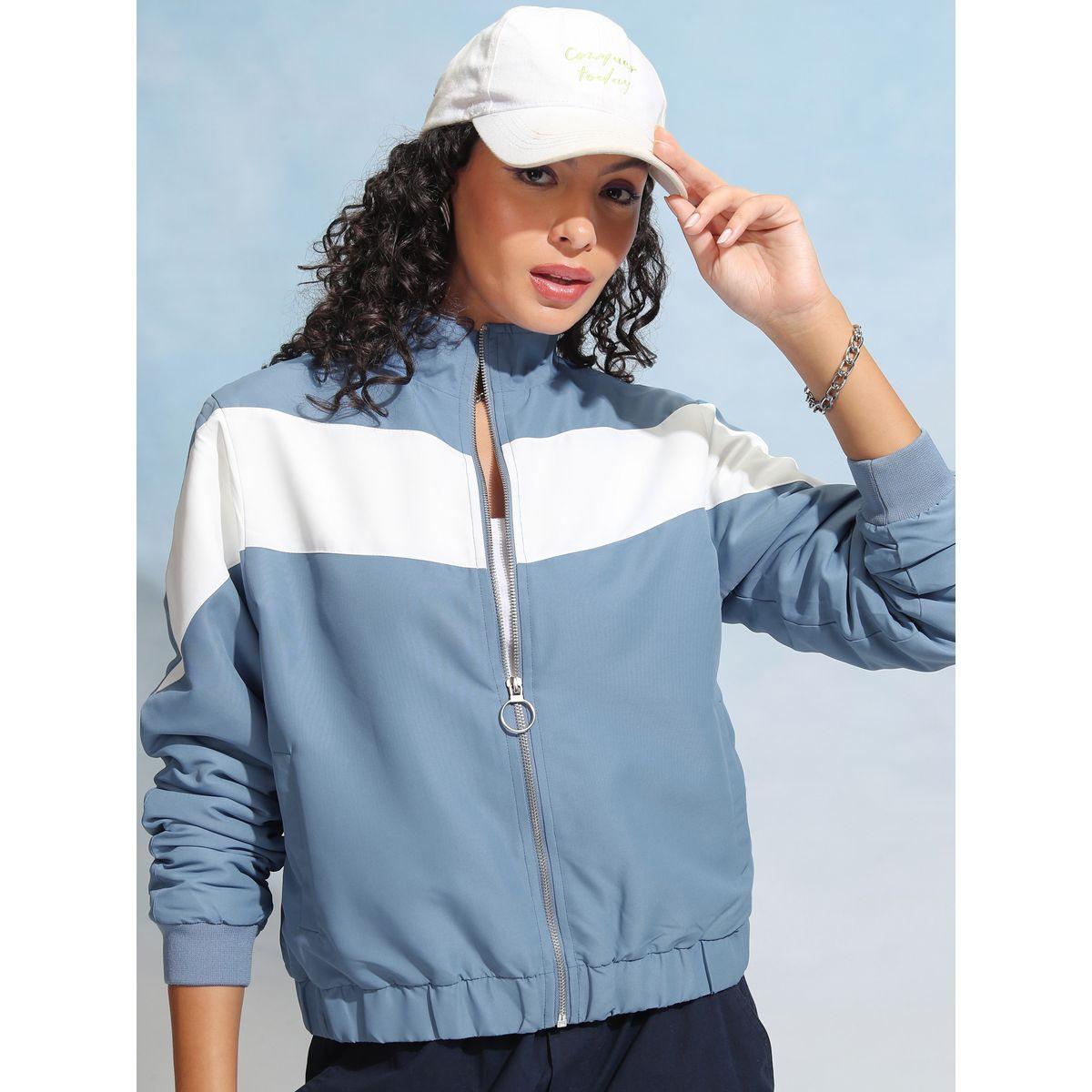 جاكيت بنمط كتل الالوان مع سحَّاب غلق طوكيو توكيز × ستايلي-women-winterwear-coatsandjackets-jackets-image-1
