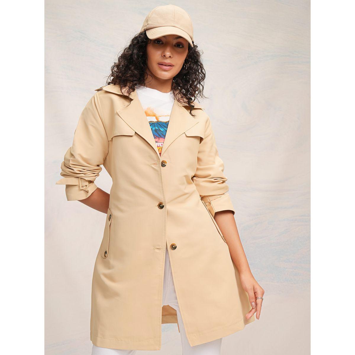 معطف ترنش بطول الركبة مع قصة عادية طوكيو توكيز × ستايلي-women-clothing-coatsandjackets-coats-image-1