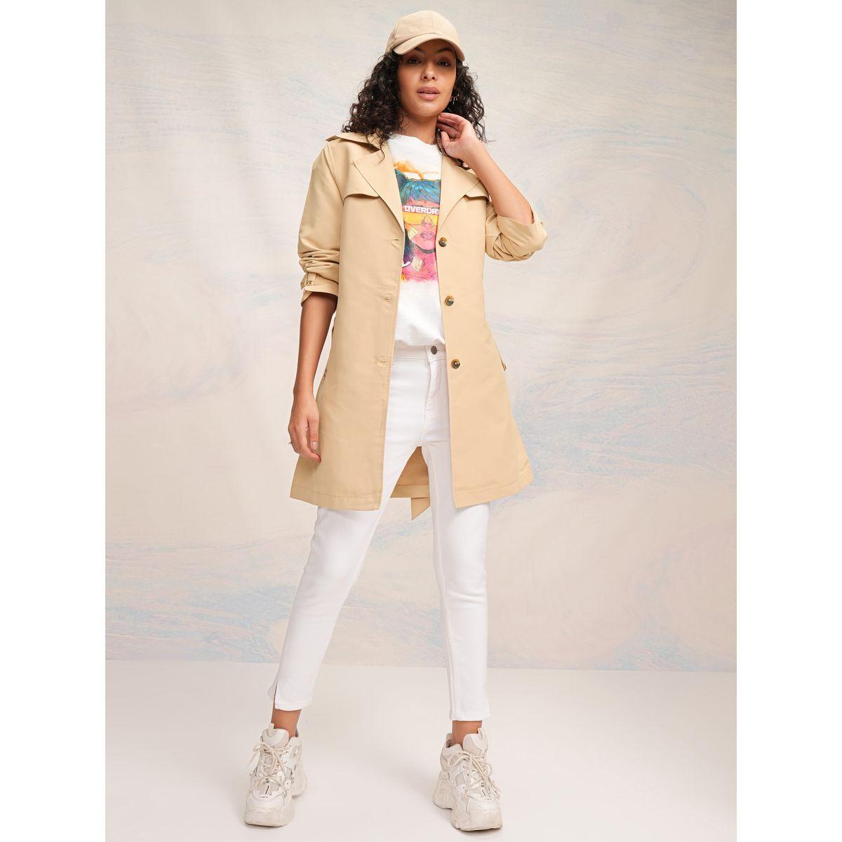 معطف ترنش بطول الركبة مع قصة عادية طوكيو توكيز × ستايلي-women-clothing-coatsandjackets-coats-image-2