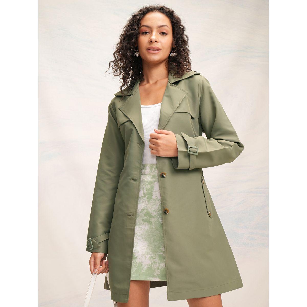 معطف ترنش بطول الركبة مع قصة عادية طوكيو توكيز × ستايلي-women-clothing-coatsandjackets-coats-image-1