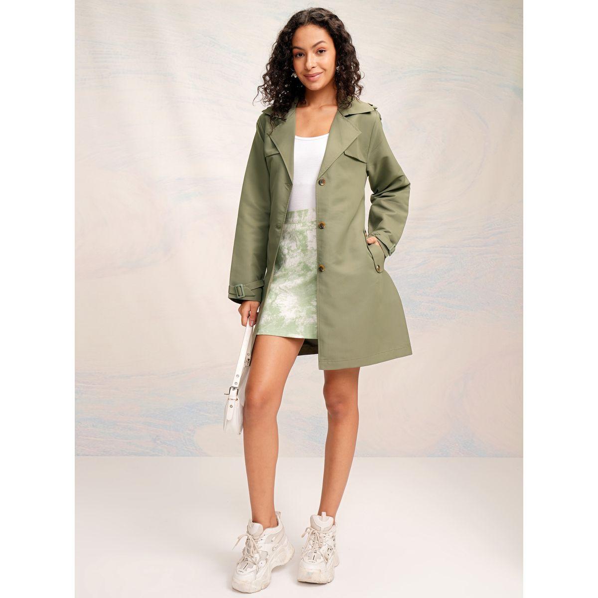 معطف ترنش بطول الركبة مع قصة عادية طوكيو توكيز × ستايلي-women-clothing-coatsandjackets-coats-image-2