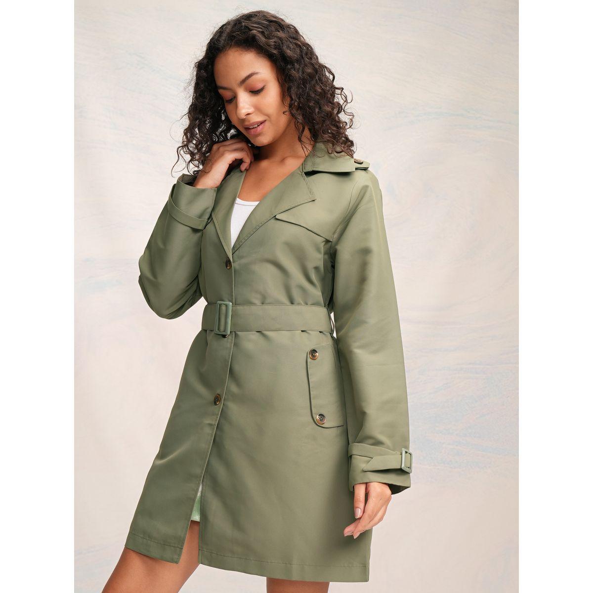 معطف ترنش بطول الركبة مع قصة عادية طوكيو توكيز × ستايلي-women-clothing-coatsandjackets-coats-image-4