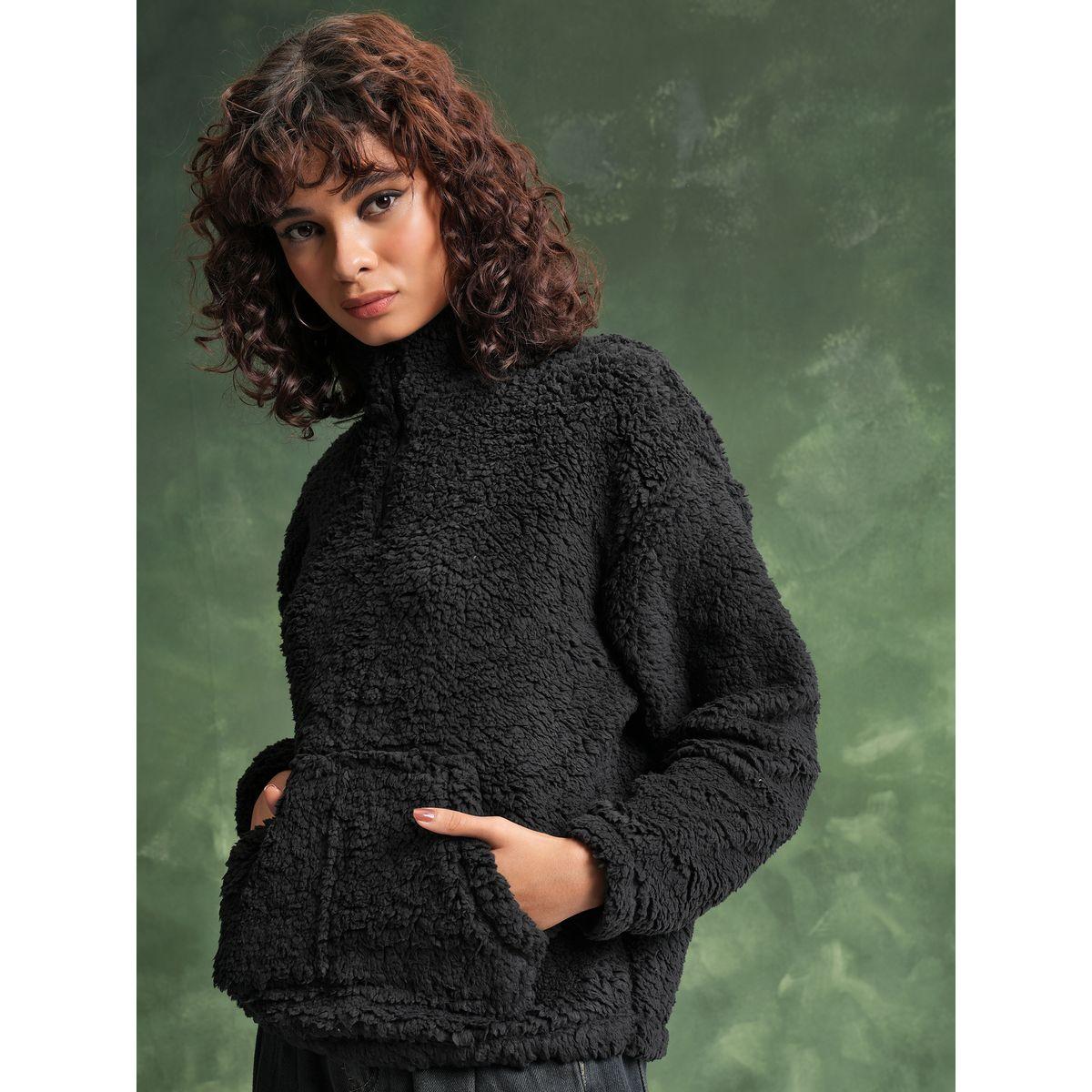Tokyo Talkies X Styli  Textured Drop Shoulder Oversized Sweatshirt-women-winterwear-hoodiesandsweatshirts-sweatshirts-image-4