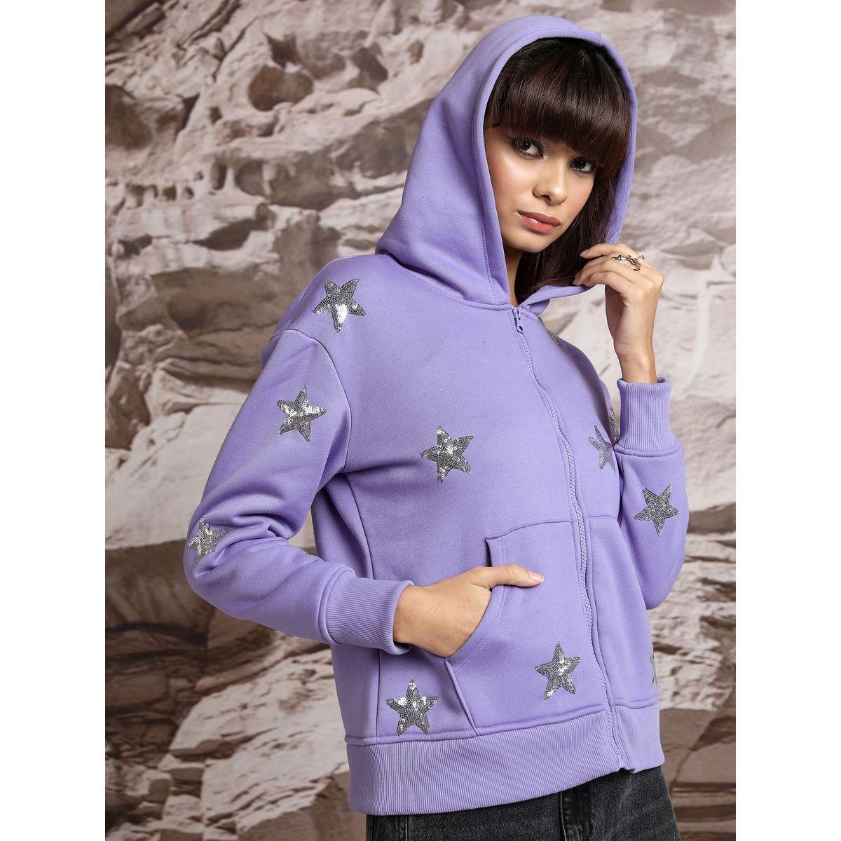 Tokyo Talkies X Styli  Sequined Hooded Relaxed Fit Sweatshirt-women-clothing-hoodiesandsweatshirts-sweatshirts-image-6