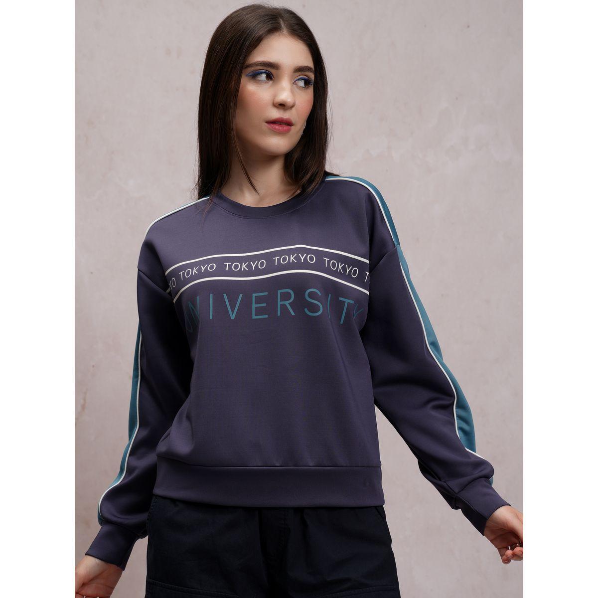 سويت شيرت بطبعة كتابة وياقة دائرية طوكيو توكيز × ستايلي-women-winterwear-hoodiesandsweatshirts-sweatshirts-image-4