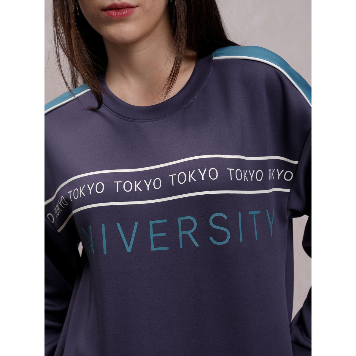 Tokyo Talkies X Styli  Text Print Round Neck Sweatshirt-women-winterwear-hoodiesandsweatshirts-sweatshirts-image-5