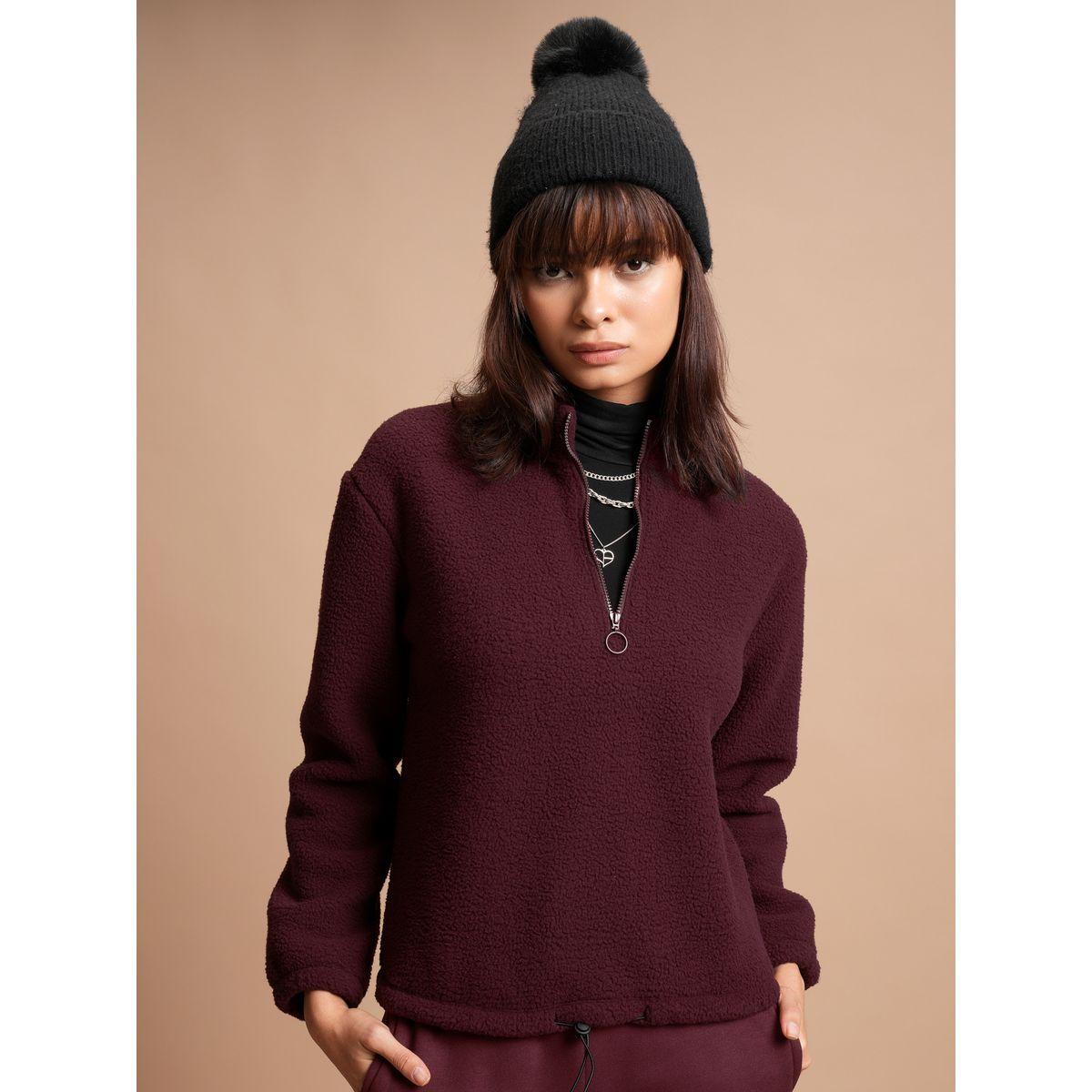 Tokyo Talkies X Styli  Regular Fit Textured Sweatshirt-women-winterwear-hoodiesandsweatshirts-sweatshirts-image-1