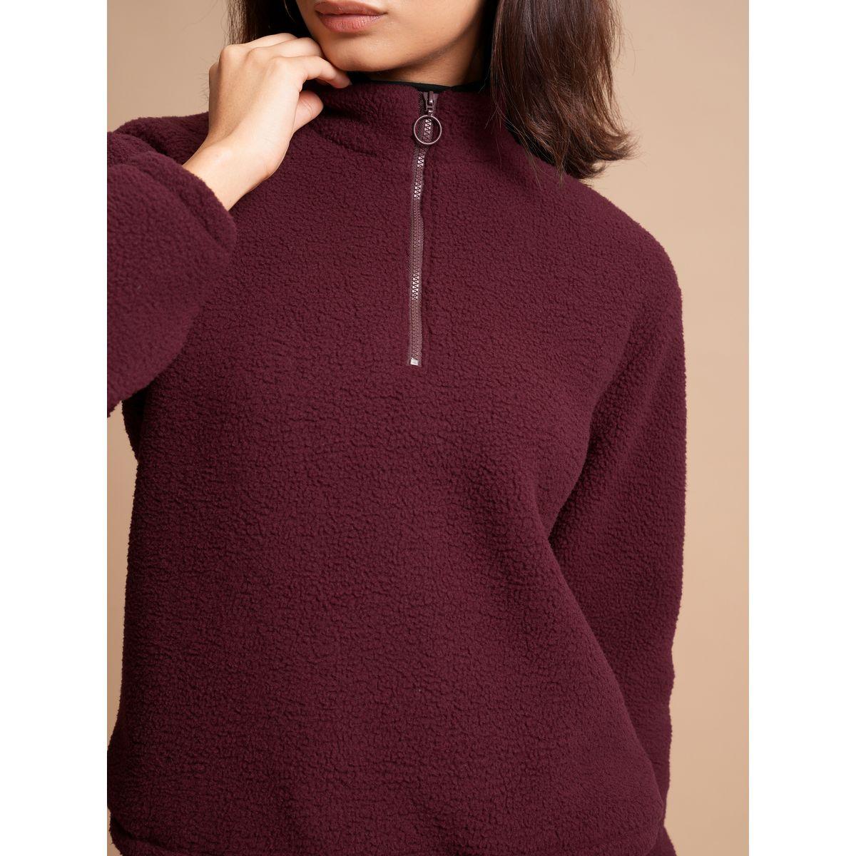 Tokyo Talkies X Styli  Regular Fit Textured Sweatshirt-women-winterwear-hoodiesandsweatshirts-sweatshirts-image-5