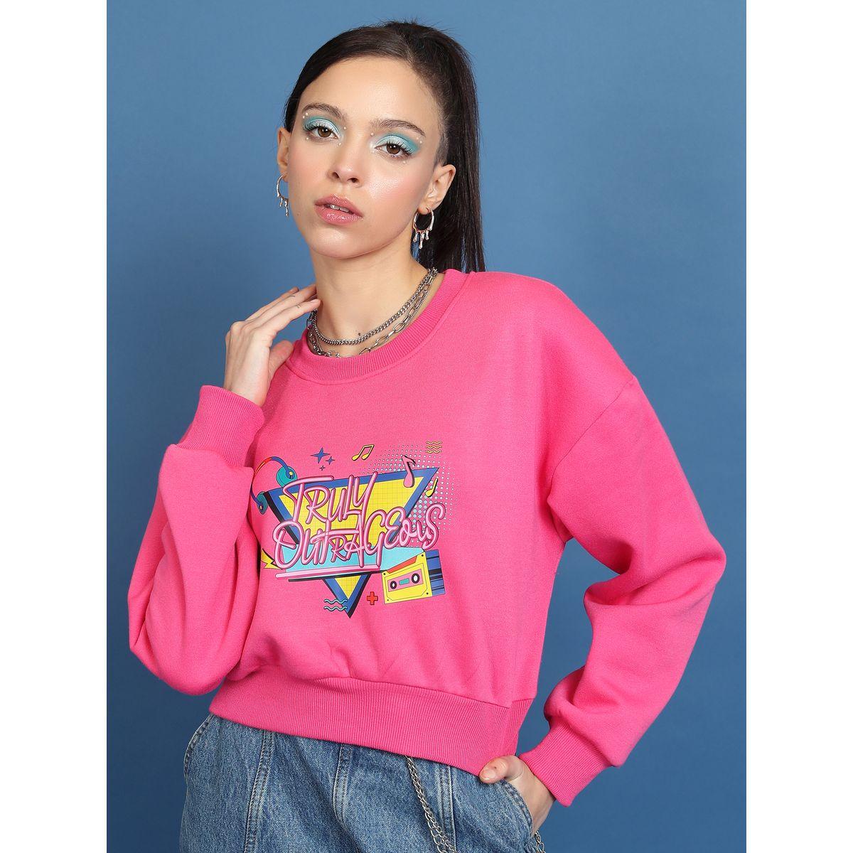 Tokyo Talkies X Styli  Retro Graphic Print Dropped Shoulder Sweatshirt-women-clothing-hoodiesandsweatshirts-sweatshirts-image-1