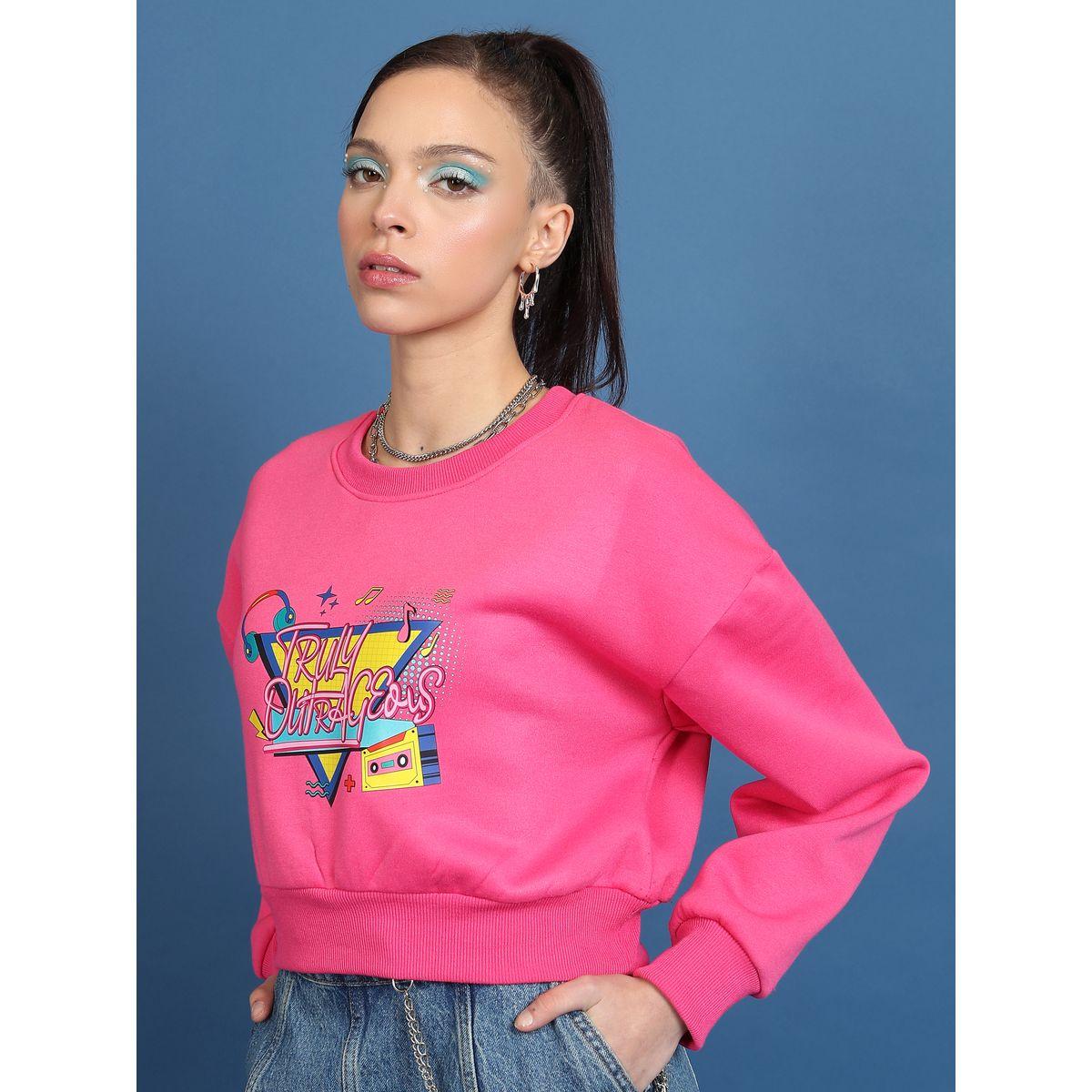 Tokyo Talkies X Styli  Retro Graphic Print Dropped Shoulder Sweatshirt-women-clothing-hoodiesandsweatshirts-sweatshirts-image-4