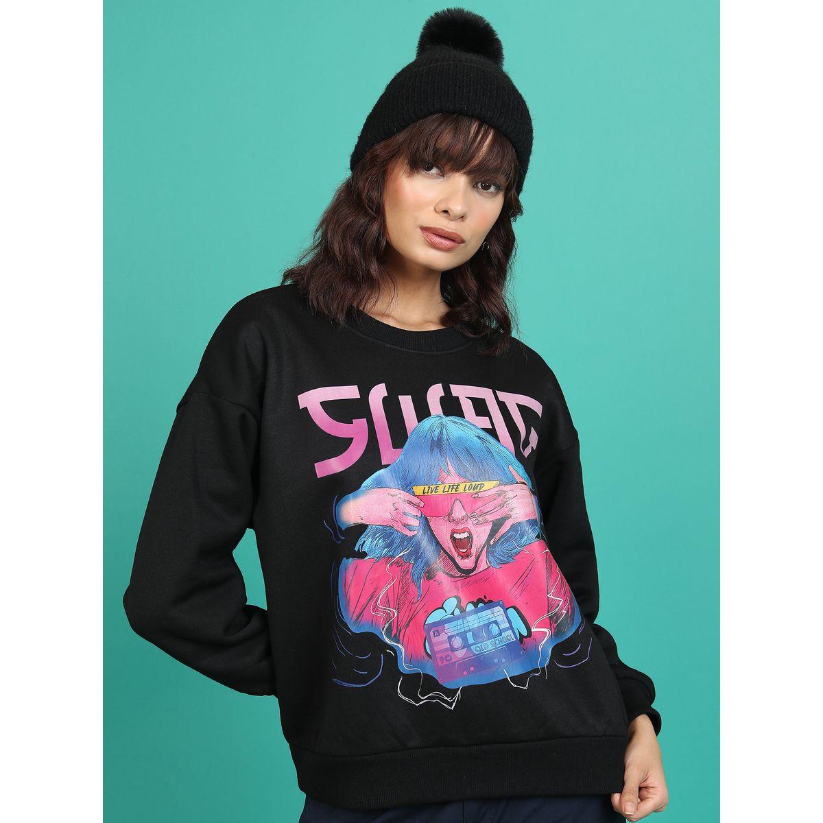 Tokyo Talkies X Styli  Graphic Print Oversized Sweatshirt-women-winterwear-hoodiesandsweatshirts-sweatshirts-image-1